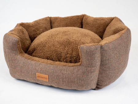 Polygon Dog Bed Brown Cheap